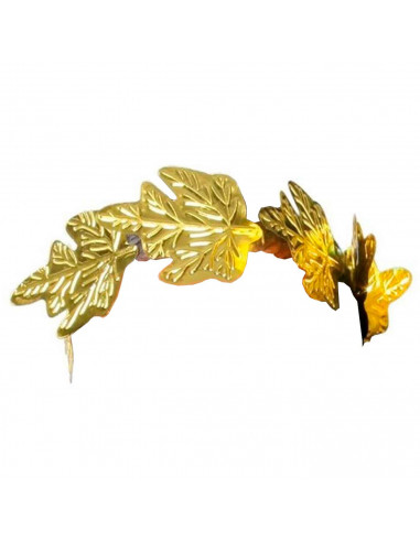 Corona de César de color dorado para jóvenes y adultos, complemento para carnaval, halloween, fiestas de ,celebraciones. 8 x 58