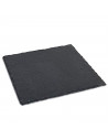 Tradineur - Pack de 6 platos llanos de pizarra natural 15 x 15 cm. Bandeja de piedra cuadrada, tabla para comer, servir comida,