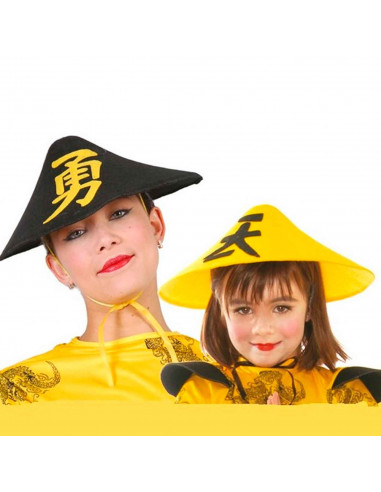 Sombrero chino colores aleatorios para jóvenes y adultos, complemento para carnaval, halloween, fiestas de cumpleaños, celebraci