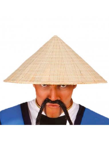 Sombrero chino de paja vietnamita para jóvenes y adultos, complemento para carnaval, halloween, fiestas de cumpleaños, celebraci