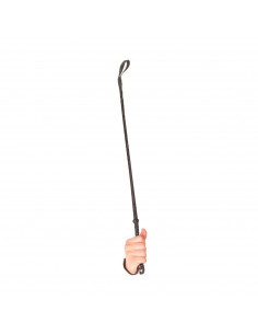 Tradineur - Fusta de cuero para adulto, accesorio para disfraz de domador, bad boy, carnaval, Halloween, cosplay, fiestas (Negro