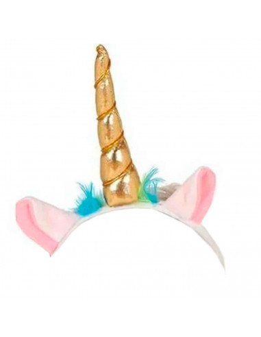 Diadema de unicornio de color dorado para niños para combinar con disfraces en fiestas y celebraciones, carnaval, Tamaño: 29 x 1