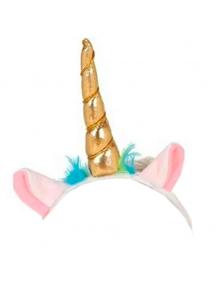 Diadema de unicornio de color dorado para niños para combinar con disfraces en fiestas y celebraciones, carnaval, Tamaño: 29 x 1