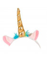 Diadema de unicornio de color dorado para niños para combinar con disfraces en fiestas y celebraciones, carnaval, Tamaño: 29 x 1