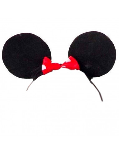 Diadema de ratoncita de color negro para niños, complemento para carnaval, halloween, fiestas de cumpleaños, celebraciones. 19 x