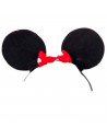 Diadema de ratoncita de color negro para niños, complemento para carnaval, halloween, fiestas de cumpleaños, celebraciones. 19 x