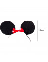 Diadema de ratoncita de color negro para niños, complemento para carnaval, halloween, fiestas de cumpleaños, celebraciones. 19 x