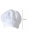 Gorro de cocinero de color blanco para niños, complemento para carnaval, halloween, fiestas, celebraciones. 23 x 20 x 20 cm