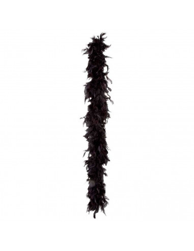 Boa de plumas de color negro para jóvenes y adultos, complemento para carnaval, halloween, fiestas, celebraciones. Longitud: 180