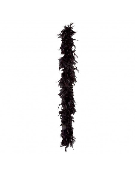 Boa de plumas de color negro para jóvenes y adultos, complemento para carnaval, halloween, fiestas, celebraciones. Longitud: 180 Boa de plumas de color negro para jóvenes y adultos, complemento para carnaval, halloween, fiestas, celebraciones. Longitud: 180