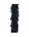 Boa de plumas de color negro para jóvenes y adultos, complemento para carnaval, halloween, fiestas, celebraciones. Longitud: 180