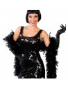 Boa de plumas de color negro para jóvenes y adultos, complemento para carnaval, halloween, fiestas, celebraciones. Longitud: 180