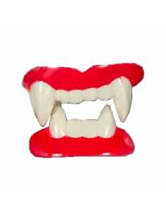 Dientes de vampiro de plástico para jóvenes y adultos, complemento para carnaval, halloween, fiestas, celebraciones. 6 x 7 x 3 c