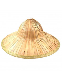 Sombrero chino de paja vietnamita para jóvenes y adultos, complemento para carnaval, halloween, fiestas, celebraciones. 20 x 40