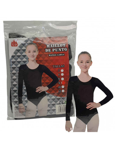 Body maillot de punto manga larga para niños para carnaval, halloween, fiestas, celebraciones. Talla 6 años