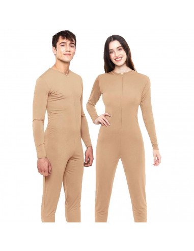 Mono maillot de color baige para jovenes y adultos para carnaval, halloween, fiestas, celebraciones. Talla L