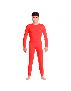 Mono maillot de color rojo para jovenes y adultos para carnaval, halloween, fiestas, celebraciones. Talla L