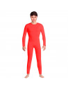 Mono maillot de color rojo para jovenes y adultos para carnaval, halloween, fiestas, celebraciones. Talla L