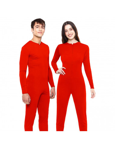 Mono maillot de color rojo para jovenes y adultos para carnaval, halloween, fiestas, celebraciones. Talla L