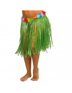 Falda hawaiana a tiras color aleatorio para los infantes de la casa para carnaval, halloween, fiestas, celebraciones. 60 cm