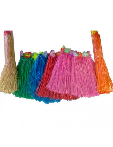 Falda hawaiana a tiras color aleatorio para los infantes de la casa para carnaval, halloween, fiestas, celebraciones. 60 cm