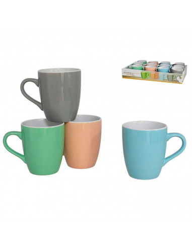 Taza de cerámica, tazón desayuno, café, infusiones, diseño clásico, resistente y duradera, apta para lavavajillas y microondas,