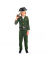 Disfraz de guardia civil color verde para niños de 10 a 12 años para las fiestas carnavales, halloween, fiestas, celebraciones.