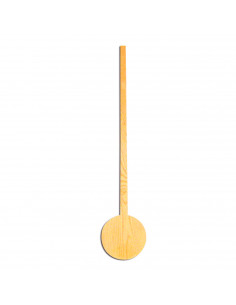 Tradineur - Pala de madera redonda para pan y pizzas, 30,5 x 29,6 cm, con mango largo de 120 cm. Muy útil en hornos profundos