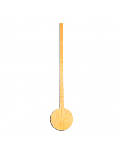 Tradineur - Pala de madera redonda para pan y pizzas, 30,5 x 29,6 cm, con mango largo de 120 cm. Muy útil en hornos profundos