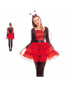 Disfraz de mariquita, fibra sintética, incluye vestido, diadema y alas, accesorios no incluidos, carnaval halloween, adulto, tal