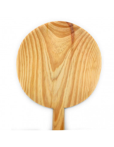 Tradineur - Pala de madera redonda para pan y pizzas, 30,5 x 29,6 cm, con mango largo de 120 cm. Muy útil en hornos profundos