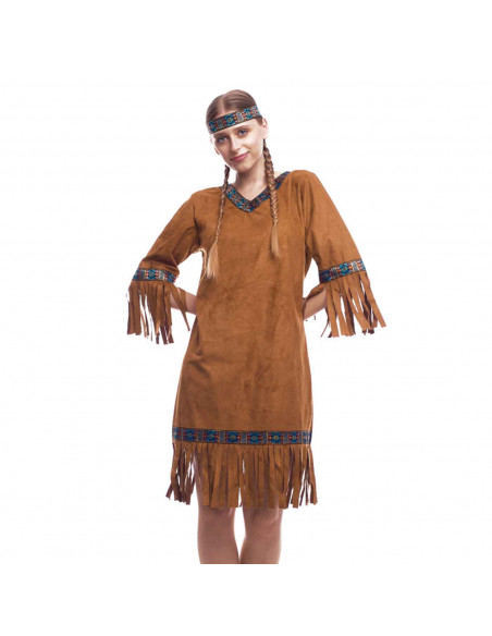 Disfraz de india, fibra sintética, incluye vestido, diadema y alas, accesorios no incluidos, carnaval halloween, adulto, talla S Disfraz de india, fibra sintética, incluye vestido, diadema y alas, accesorios no incluidos, carnaval halloween, adulto, talla S