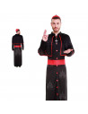 Disfraz de cardenal, fibra sintética, incluye túnica, fajín, bonete y cruz, accesorios no incluidos, carnaval halloween, adulto,