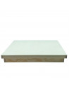 Tradineur - Cubertero, organizador de cubiertos de madera con tapa 35,5 x 26,5 x 4,8 cm, 5 compartimentos. Bandeja, porta utensi