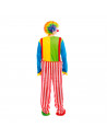 Disfraz payaso de arcoiris, fibra sintética, incluye camiseta y pantalón, accesorios no incluidos, carnaval halloween, adulto, t