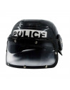 Casco de policía con visor color negro para niños para carnaval, halloween, fiestas y celebraciones. 12 x 20 x 22 cm