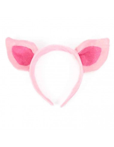 Set 2 piezas de disfraz de cerdito de color rosado, complemento para carnaval, halloween y celebraciones. Tamaño orejas: 17 x 24