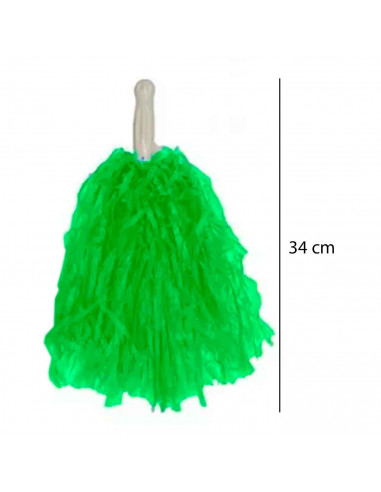 Pompón de color verde para jóvenes y adultos, complemento para carnaval, Halloween, fiestas de cumpleaños, celebraciones.
34 x