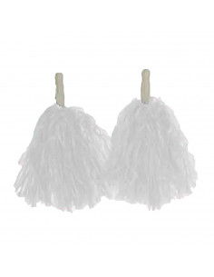 Pompón de color blanco para jóvenes y adultos, complemento para carnaval, Halloween, fiestas de cumpleaños, celebraciones.
34 x