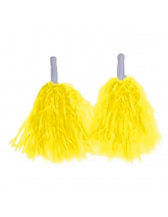 Pompón de color amarillo para jóvenes y adultos, complemento para carnaval, Halloween, fiestas de cumpleaños, celebraciones.
34