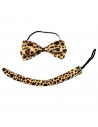 Set 3 piezas de disfraz de leopardo, complemento para carnaval, halloween y celebraciones. Tamaño orejas: 17 x 20 x 2 cm