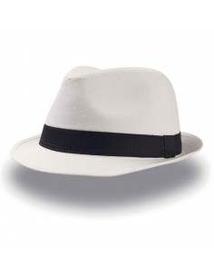sombrero fedora de color blanco para jóvenes y adultos para carnaval, halloween, fiestas y celebraciones. 15 x 23 x 28 cm