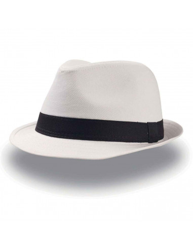 sombrero fedora de color blanco para jóvenes y adultos para carnaval, halloween, fiestas y celebraciones. 15 x 23 x 28 cm