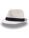 sombrero fedora de color blanco para jóvenes y adultos para carnaval, halloween, fiestas y celebraciones. 15 x 23 x 28 cm