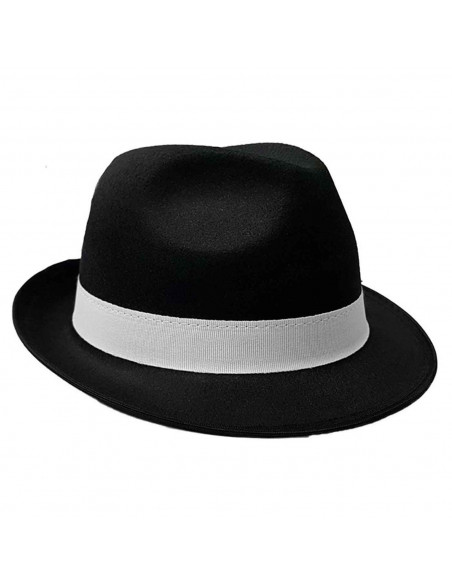 sombrero fedora de color negro para jóvenes y adultos para carnaval, halloween, fiestas y celebraciones. 15 x 23 x 28 cm sombrero fedora de color negro para jóvenes y adultos para carnaval, halloween, fiestas y celebraciones. 15 x 23 x 28 cm