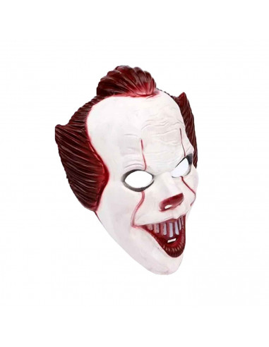 Máscara de payaso rojo para jóvenes y adultos, complementos de disfraces para carnaval, Halloween u otras celebraciones. 29 x 23