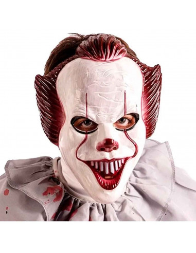 Máscara de payaso rojo para jóvenes y adultos, complementos de disfraces para carnaval, Halloween u otras celebraciones. 29 x 23
