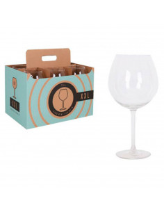 Set de 6 copas de vino 72 cl XXL. Pack, juego copas de cristal, borde fino, tallo largo para una degustación ideal en casa, rest