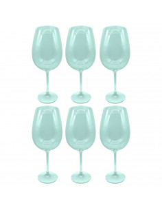 Set de 6 copas de vino 73 cl XXL. Pack, juego copas de cristal, borde fino, tallo largo para una degustación ideal en casa, rest