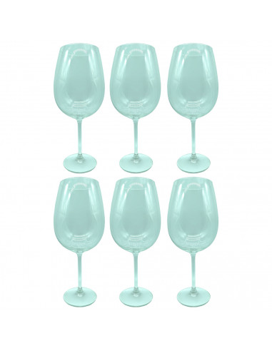 Set de 6 copas de vino 73 cl XXL. Pack, juego copas de cristal, borde fino, tallo largo para una degustación ideal en casa, rest